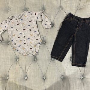 Carter's Gray and Navy Kids Matching Set